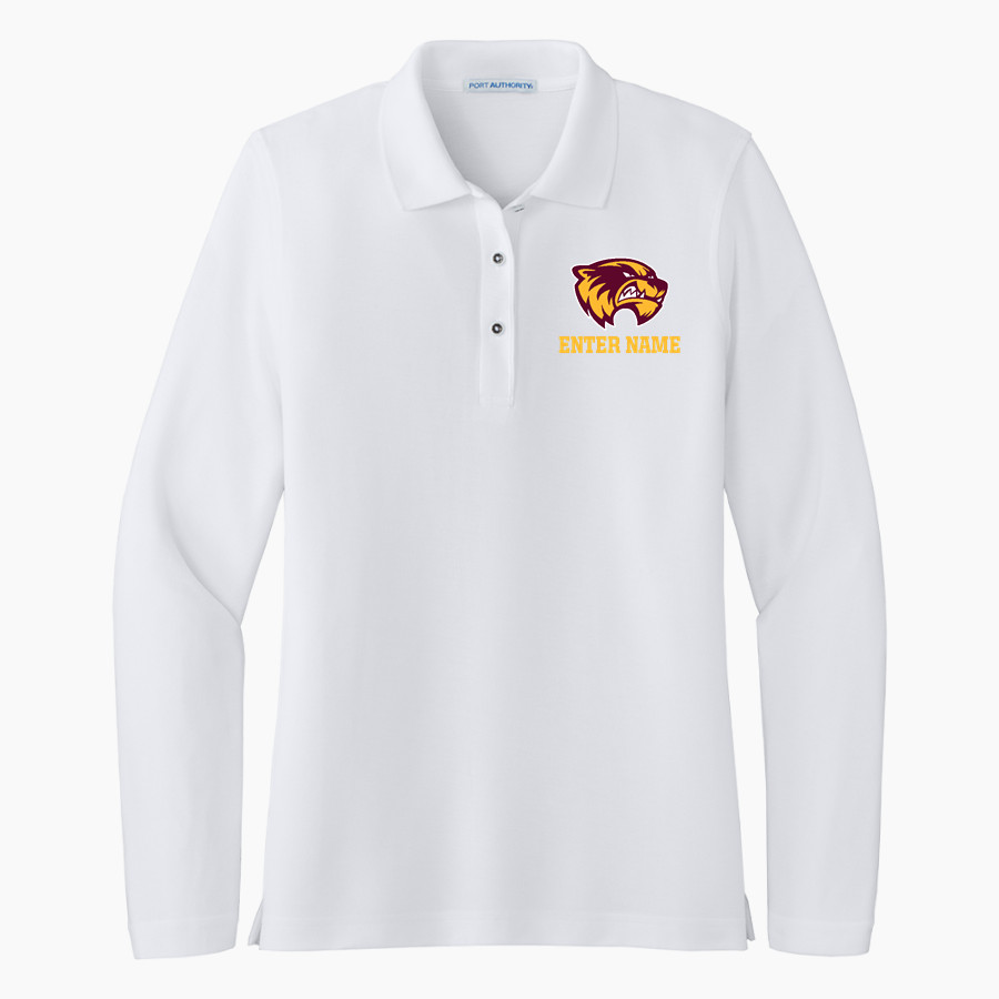 Au Gres-Sims HIGH SCHOOL WOLVERINES <span class="pdp-name-mascot">AU GRES - SIMS WOLVERINES</span> Port Authority Women's Silk Touch Long Sleeve Polo