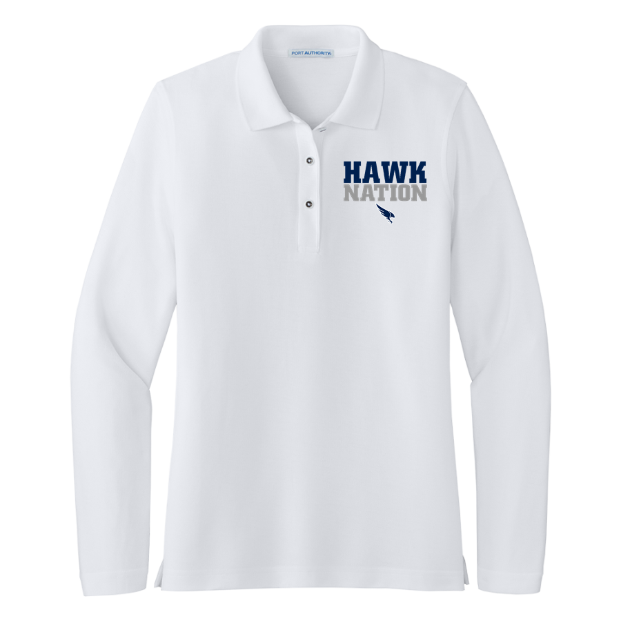 LA PINE HIGH SCHOOL HAWKS <span class="pdp-name-mascot">LA PINE HAWKS</span> Port Authority Women's Silk Touch Long Sleeve Polo