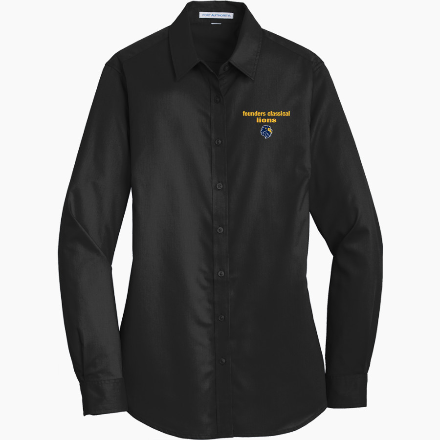 Founders Classical Lions <span class="pdp-name-mascot">Founders Classical Lions</span> Port Authority Women's SuperPro Twill Shirt