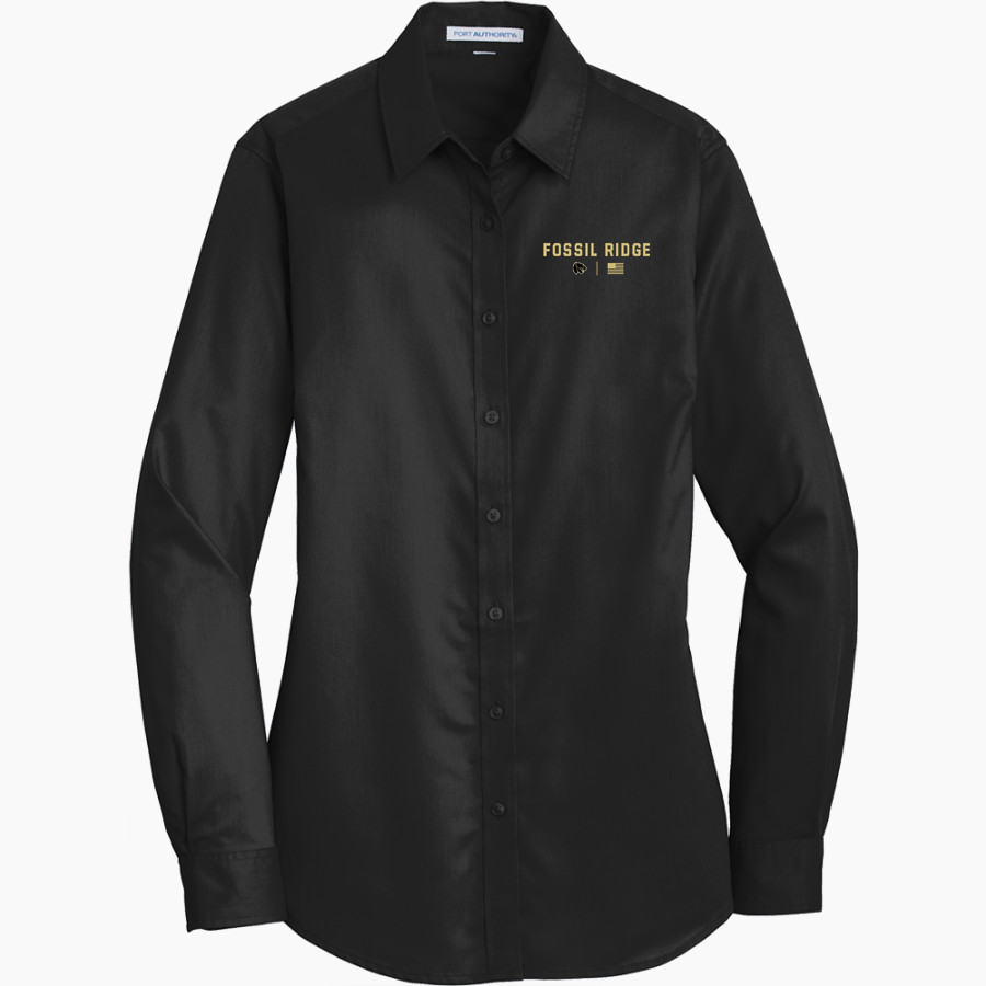 FOSSIL RIDGE HIGH SCHOOL PANTHERS <span class="pdp-name-mascot">FOSSIL RIDGE PANTHERS</span> Port Authority Women's SuperPro Twill Shirt