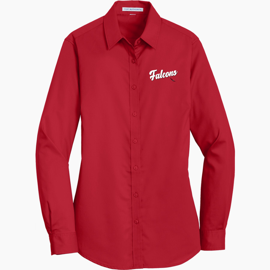 Browns River Falcons Port Authority Women's SuperPro Twill Shirt