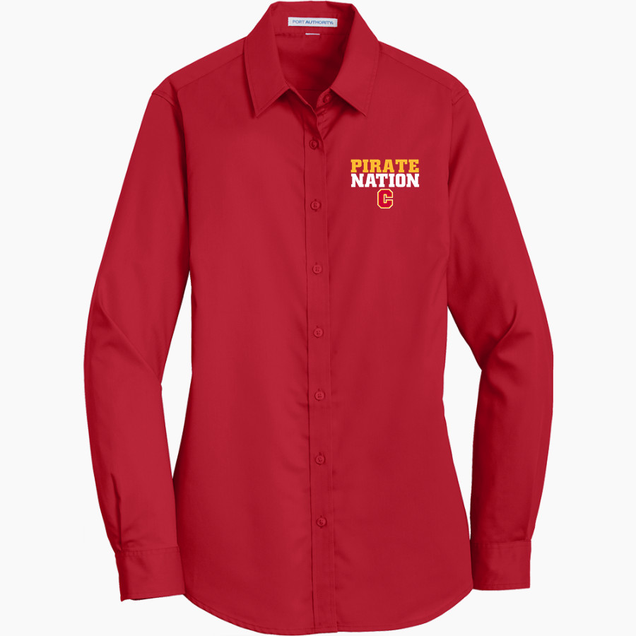 COFFEEVILLE HIGH SCHOOL PIRATES Port Authority Women's SuperPro Twill Shirt
