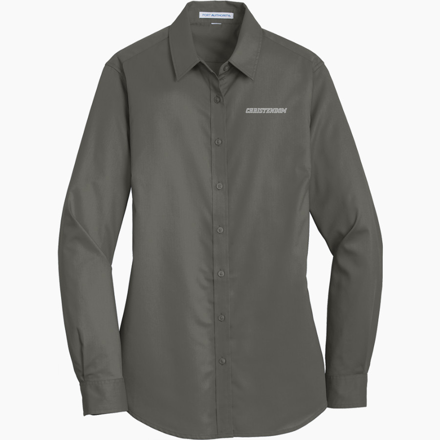 Christendom College Online Store <span class="pdp-name-mascot">Christendom College Crusaders</span> Port Authority Women's SuperPro Twill Shirt