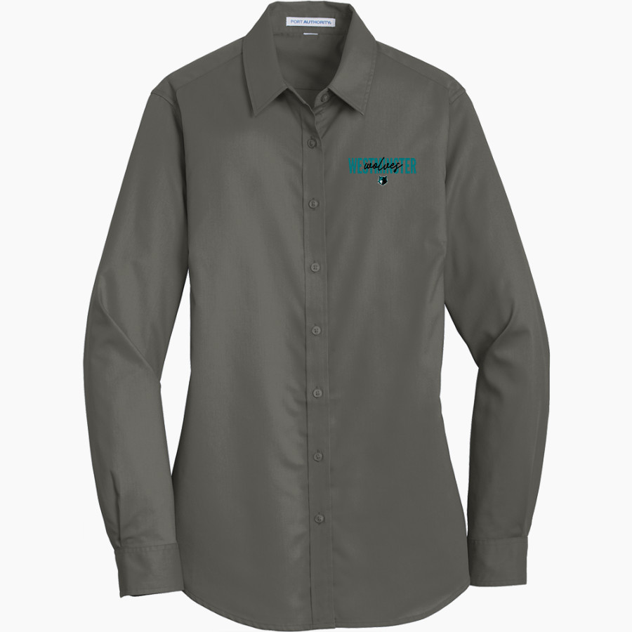 Westminster Wolves <span class="pdp-name-mascot">Westminster Wolves</span> Port Authority Women's SuperPro Twill Shirt