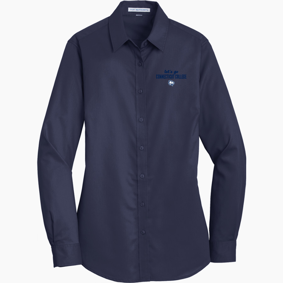 Connecticut College Camels <span class="pdp-name-mascot">Connecticut College Camels</span> Port Authority Women's SuperPro Twill Shirt