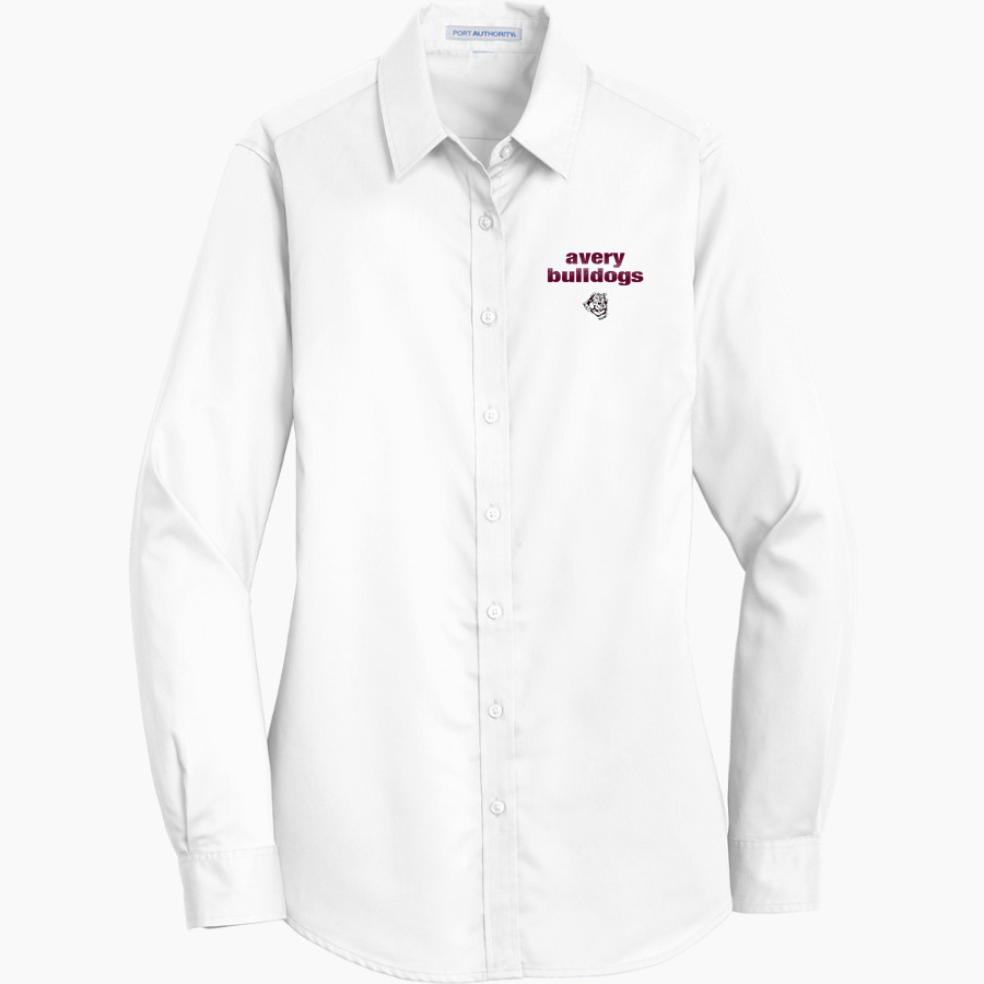 AVERY HIGH SCHOOL BULLDOGS <span class="pdp-name-mascot">AVERY BULLDOGS</span> Port Authority Women's SuperPro Twill Shirt