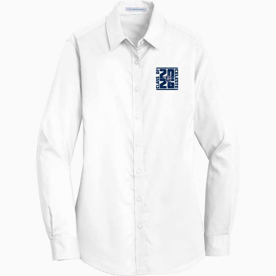 CELESTE HIGH SCHOOL BLUE DEVILS Port Authority Women's SuperPro Twill Shirt