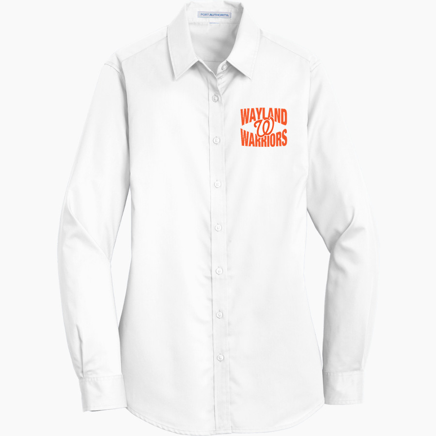WAYLAND HIGH SCHOOL WARRIORS Port Authority Women's SuperPro Twill Shirt