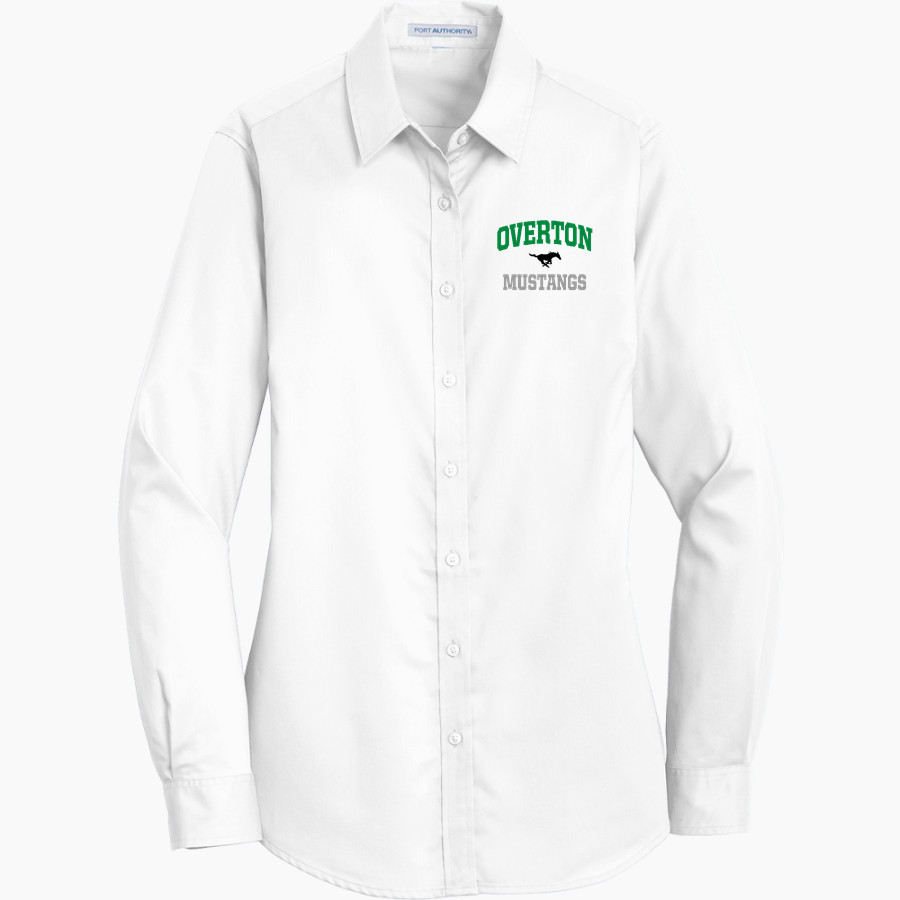 OVERTON HIGH SCHOOL MUSTANGS Port Authority Women's SuperPro Twill Shirt