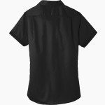 Pope Francis Cardinals Port Authority Women's Short Sleeve SuperPro Twill Shirt Back Thumbnail