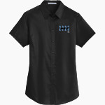 Cedar Bluffs Wildcats <span class="pdp-name-mascot">Cedar Bluffs Wildcats</span> Port Authority Women's Short Sleeve SuperPro Twill Shirt Front Thumbnail