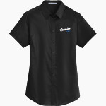 Santa Monica Corsairs <span class="pdp-name-mascot">Santa Monica College Corsairs</span> Port Authority Women's Short Sleeve SuperPro Twill Shirt Front Thumbnail