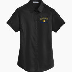 Rochester YellowJackets <span class="pdp-name-mascot">University of Rochester Athletics</span> Port Authority Women's Short Sleeve SuperPro Twill Shirt Front Thumbnail