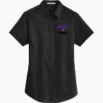 Baldwin High School Fighting Highlanders <span class="pdp-name-mascot">Baldwin Fighting Highlanders</span> Port Authority Women's Short Sleeve SuperPro Twill Shirt Front Thumbnail