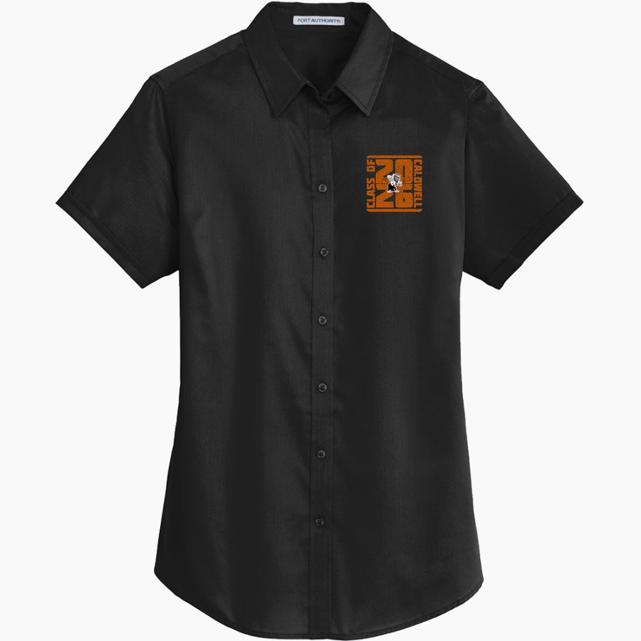 CALDWELL HIGH SCHOOL HORNETS <span class="pdp-name-mascot">CALDWELL HORNETS</span> Port Authority Women's Short Sleeve SuperPro Twill Shirt