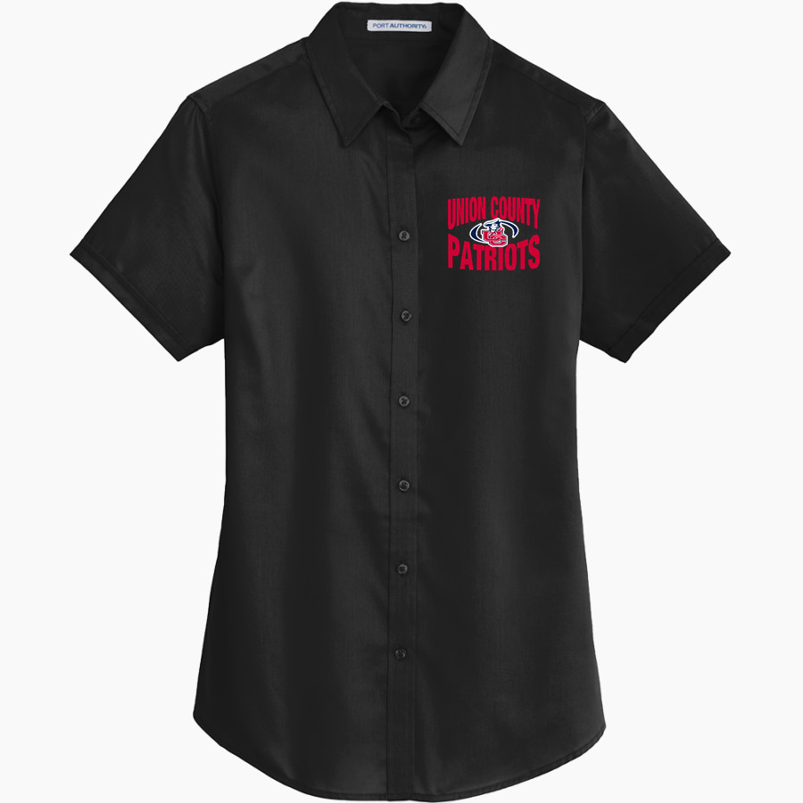 UNION COUNTY HIGH SCHOOL PATRIOTS Port Authority Women's Short Sleeve SuperPro Twill Shirt