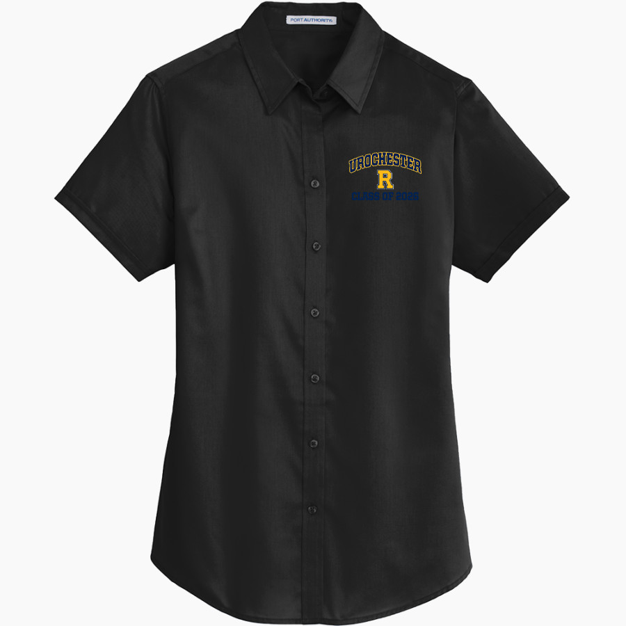Rochester YellowJackets <span class="pdp-name-mascot">University of Rochester Athletics</span> Port Authority Women's Short Sleeve SuperPro Twill Shirt