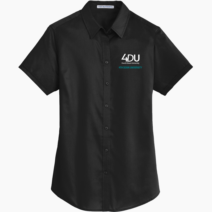 4th Down University 4th Down University <span class="pdp-name-mascot">4th Down University</span> Port Authority Women's Short Sleeve SuperPro Twill Shirt
