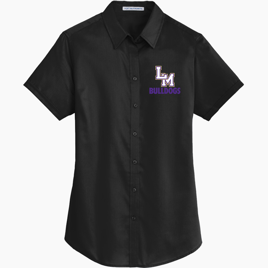 LOS MOLINOS HIGH SCHOOL BULLDOGS Port Authority Women's Short Sleeve SuperPro Twill Shirt