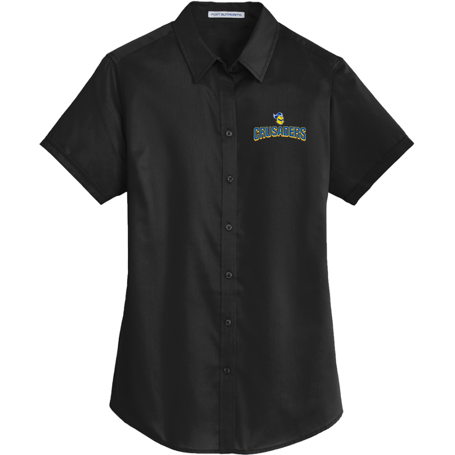 Madonna Crusaders <span class="pdp-name-mascot">Madonna Crusaders</span> Port Authority Women's Short Sleeve SuperPro Twill Shirt