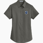 Berry Vikings Port Authority Women's Short Sleeve SuperPro Twill Shirt Front Thumbnail