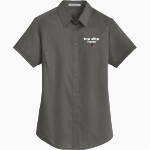 Bryn Athyn College The Official Store of the Lions <span class="pdp-name-mascot">Bryn Athyn College Lions</span> Port Authority Women's Short Sleeve SuperPro Twill Shirt Front Thumbnail