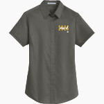 Brooklane Baptist Eagles Port Authority Women's Short Sleeve SuperPro Twill Shirt Front Thumbnail