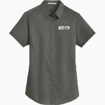 Warrenton Warriors Port Authority Women's Short Sleeve SuperPro Twill Shirt Front Thumbnail