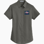 SAINT LAWRENCE CENTRAL HIGH SCHOOL LARRIES Port Authority Women's Short Sleeve SuperPro Twill Shirt Front Thumbnail