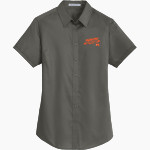 MUNISING HIGH SCHOOL MUSTANGS <span class="pdp-name-mascot">MUNISING MUSTANGS</span> Port Authority Women's Short Sleeve SuperPro Twill Shirt Front Thumbnail