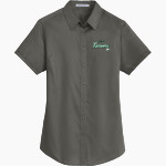 CWA Tarriers Port Authority Women's Short Sleeve SuperPro Twill Shirt Front Thumbnail