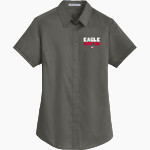 Model Secondary School for the Deaf Eagles <span class="pdp-name-mascot">Laurent Clerc Eagles</span> Port Authority Women's Short Sleeve SuperPro Twill Shirt Front Thumbnail