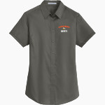 Hornung Elementary Hornets <span class="pdp-name-mascot">Hornung Elementary Hornets</span> Port Authority Women's Short Sleeve SuperPro Twill Shirt Front Thumbnail