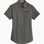 Trinity Christian Warriors <span class="pdp-name-mascot">Trinity Christian School Warriors</span> Port Authority Women's Short Sleeve SuperPro Twill Shirt Front Thumbnail