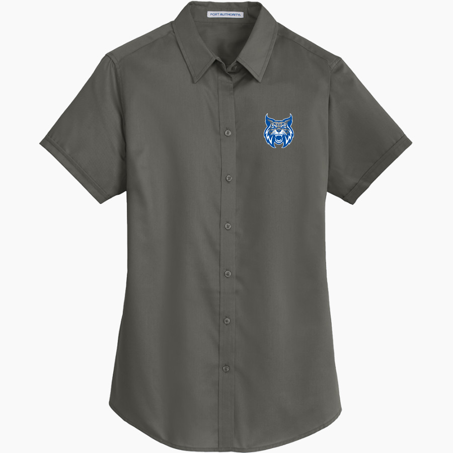WELCH HIGH SCHOOL WILDCATS <span class="pdp-name-mascot">WELCH WILDCATS</span> Port Authority Women's Short Sleeve SuperPro Twill Shirt