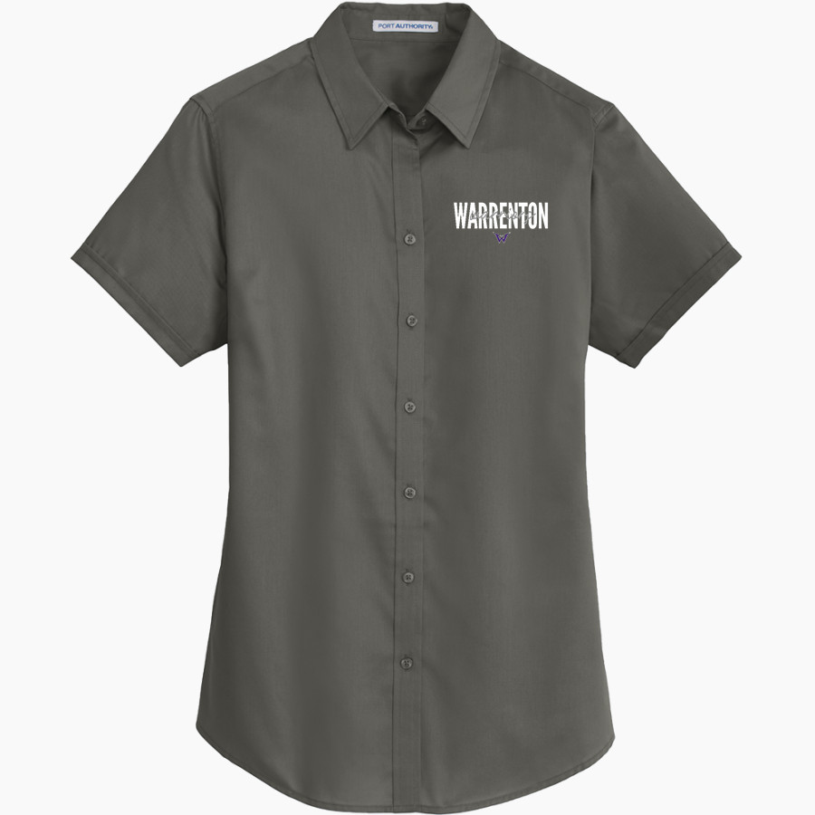 Warrenton Warriors Port Authority Women's Short Sleeve SuperPro Twill Shirt