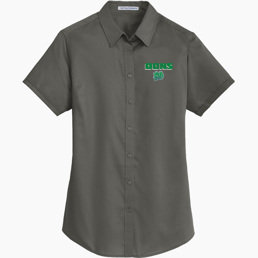 Notre Dame College Prep The Official Online Store <span class="pdp-name-mascot">Notre Dame Dons</span> Port Authority Women's Short Sleeve SuperPro Twill Shirt