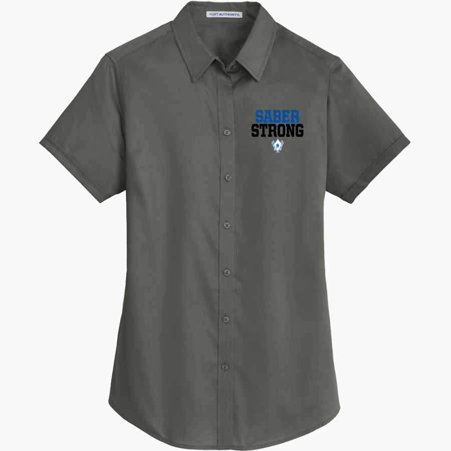 Susquehanna Sabers <span class="pdp-name-mascot">Susquehanna Community High School Sabers</span> Port Authority Women's Short Sleeve SuperPro Twill Shirt