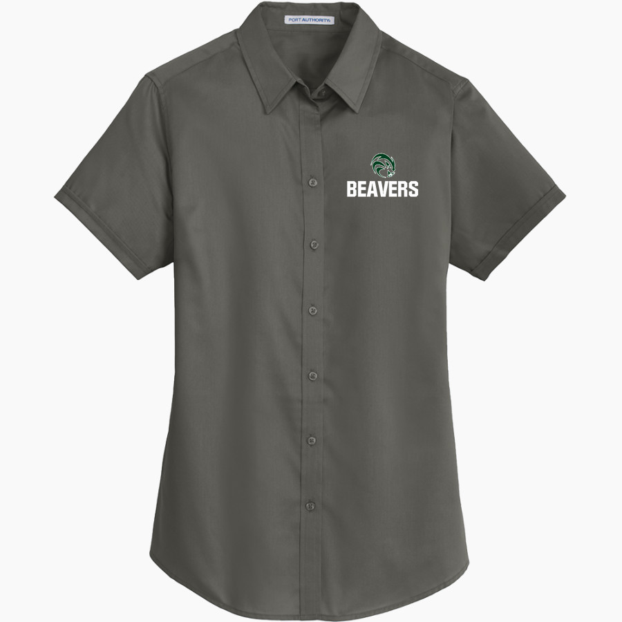 Weaver Beavers <span class="pdp-name-mascot">Weaver Beavers</span> Port Authority Women's Short Sleeve SuperPro Twill Shirt