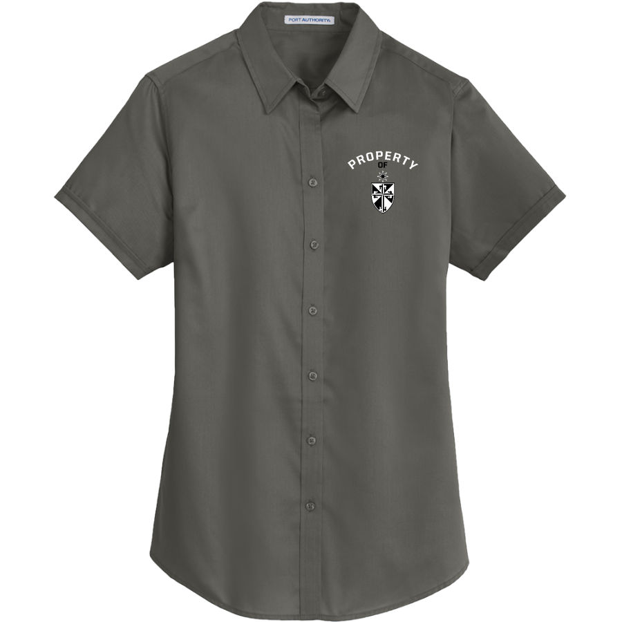 Fenwick Friars The Official Online Store <span class="pdp-name-mascot">Fenwick Friars</span> Port Authority Women's Short Sleeve SuperPro Twill Shirt