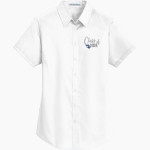 YELLOW SPRINGS HIGH SCHOOL BULLDOGS <span class="pdp-name-mascot">YELLOW SPRINGS BULLDOGS</span> Port Authority Women's Short Sleeve SuperPro Twill Shirt Front Thumbnail