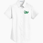 PORT WASHINGTON HIGH SCHOOL PIRATES <span class="pdp-name-mascot">PORT WASHINGTON PIRATES</span> Port Authority Women's Short Sleeve SuperPro Twill Shirt Front Thumbnail