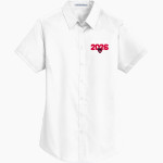 CHURCHILL HIGH SCHOOL CHARGERS Port Authority Women's Short Sleeve SuperPro Twill Shirt Front Thumbnail