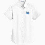 WELCH HIGH SCHOOL WILDCATS Port Authority Women's Short Sleeve SuperPro Twill Shirt Front Thumbnail