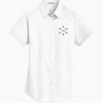 BETHPAGE HIGH SCHOOL GOLDEN EAGLES <span class="pdp-name-mascot">BETHPAGE GOLDEN EAGLES</span> Port Authority Women's Short Sleeve SuperPro Twill Shirt Front Thumbnail