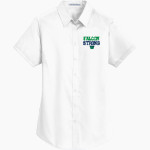 WOODINVILLE HIGH SCHOOL FALCONS Port Authority Women's Short Sleeve SuperPro Twill Shirt Front Thumbnail