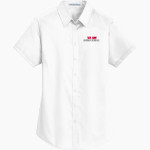 Baylor School Red Raiders Port Authority Women's Short Sleeve SuperPro Twill Shirt Front Thumbnail