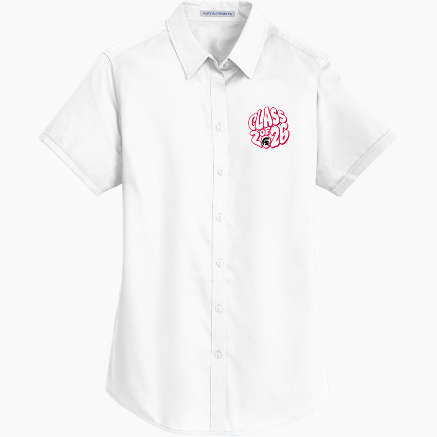 BOLD HIGH SCHOOL WARRIORS <span class="pdp-name-mascot">BOLD WARRIORS</span> Port Authority Women's Short Sleeve SuperPro Twill Shirt