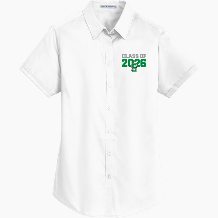 WEST MONONA HIGH SCHOOL SPARTANS <span class="pdp-name-mascot">WEST MONONA SPARTANS</span> Port Authority Women's Short Sleeve SuperPro Twill Shirt