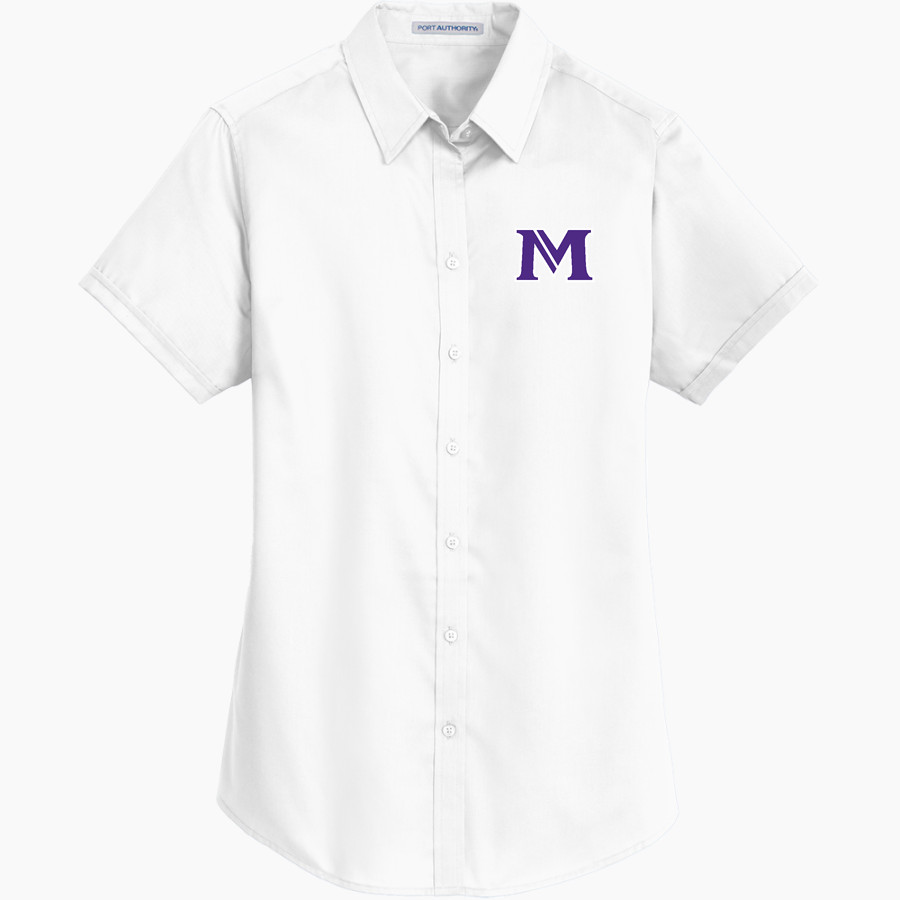 Panther Locker Spirit Wear Store Port Authority Women's Short Sleeve SuperPro Twill Shirt